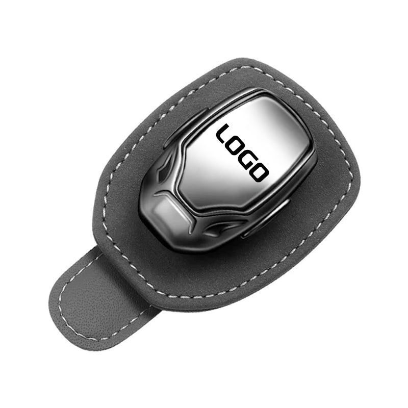 Semišový multifunkčný klip na okuliare s logom vášho auta