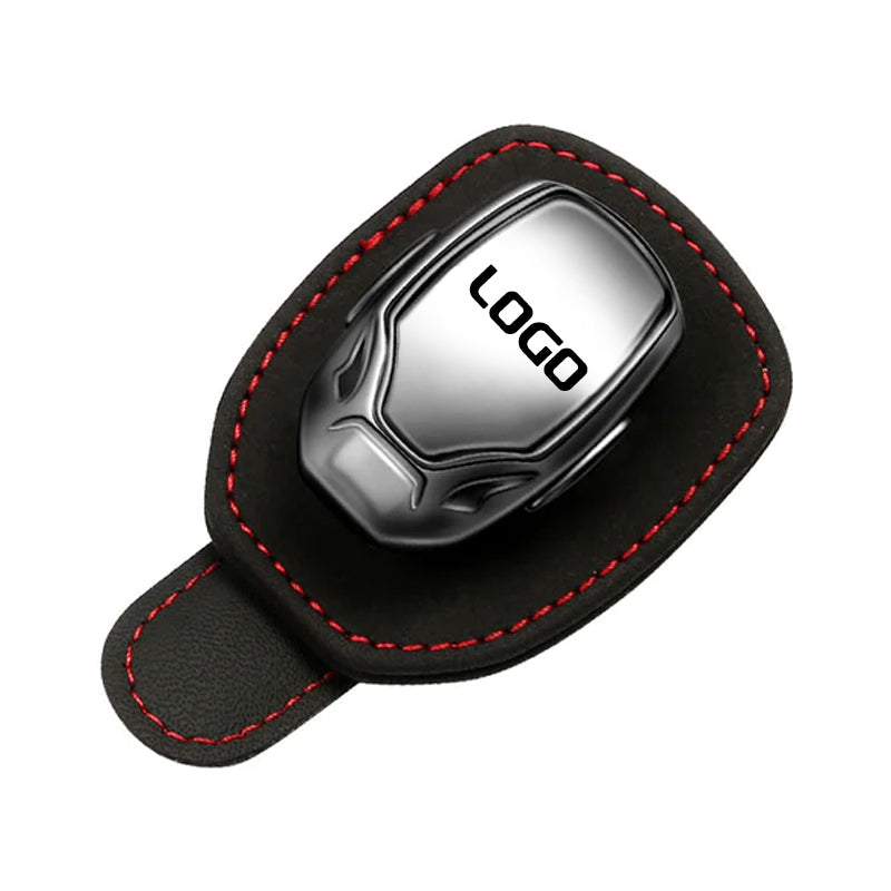 Semišový multifunkčný klip na okuliare s logom vášho auta