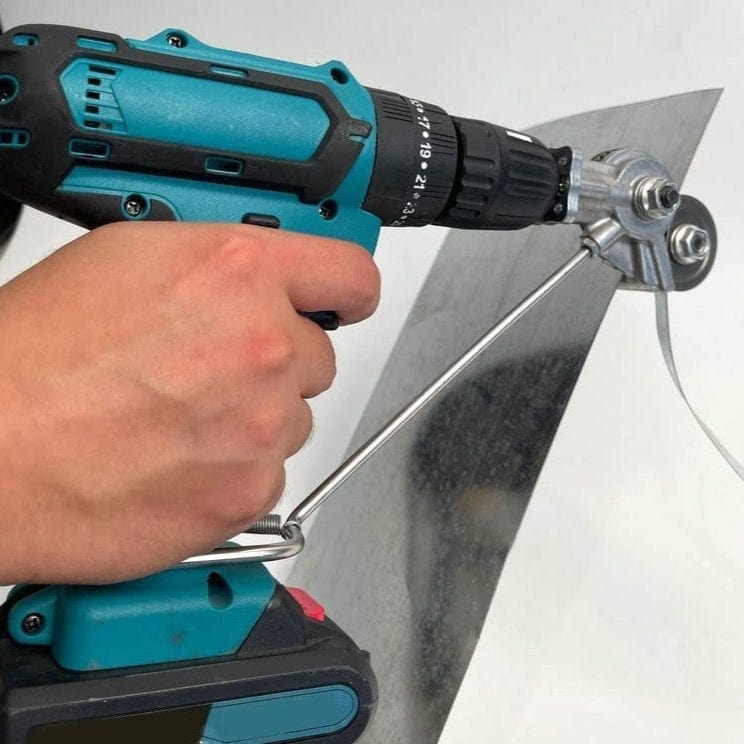 Dual-Head Sheet Metal Cutter Drill Attachment – 360° Precision Cutting Tool
