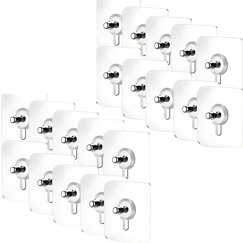 Gratis väggmonterad transparent krok (20 st)